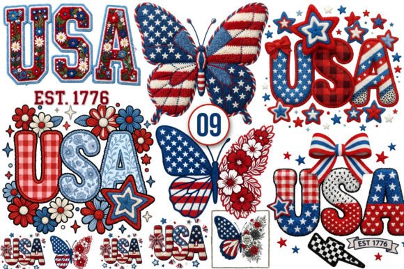 4th of July Retro PNG Sublimation Bundle