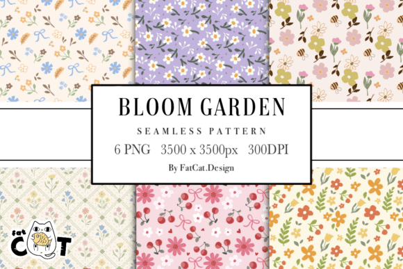 Bloom Garden Seamless Pattern Bundle: Timeless Design for Creative Projects