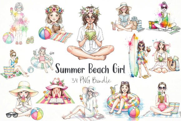 Exploring Creative Potential with Summer Beach Girl Clipart