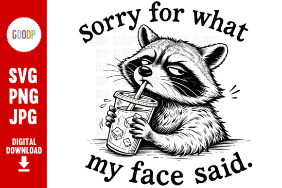 Funny Raccoon Sarcastic Face PNG: A Versatile Design Asset for Creative Projects
