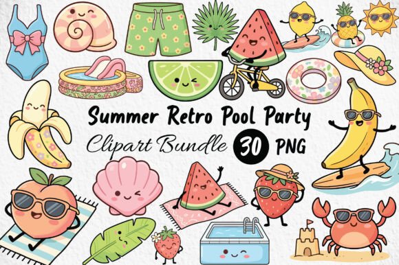 How Summer Retro Pool Party Clipart is Reshaping Creative Design for Entrepreneurs and Makers