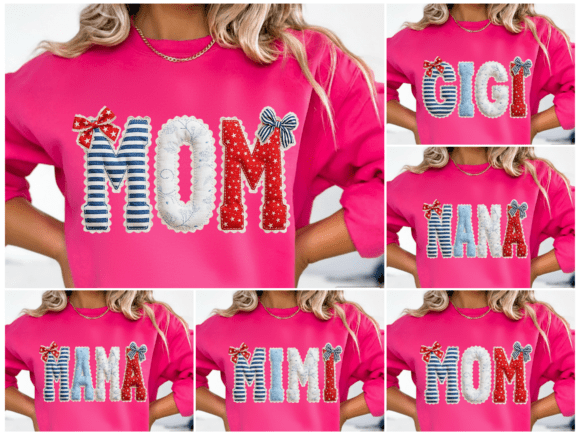 Patriotic Mama PNG Bundle and Creative Design Possibilities for Mother's Day and Beyond