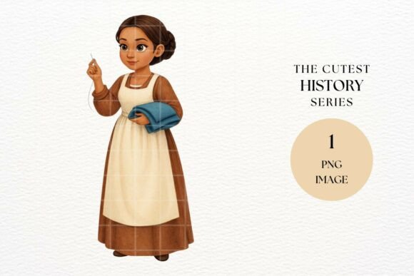 Pioneer Seamstress Clipart PNG: A Creative Design Asset