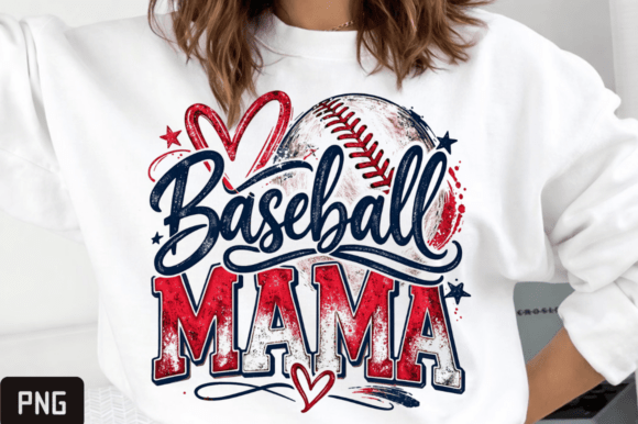 Retro Baseball Mama Heart PNG: A Creative Design for Every Occasion